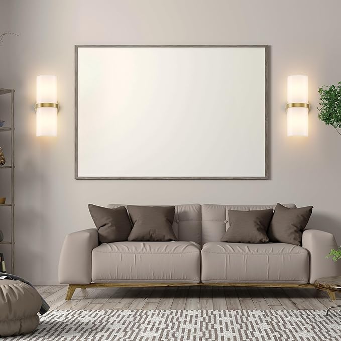 Gold LED Wall Sconce Set of 2 Indoor Hardwired Up and Down Wall Lights for Living Room Bedroom Hallway Corridor Warm White 3000K (Without G9 Bulbs)