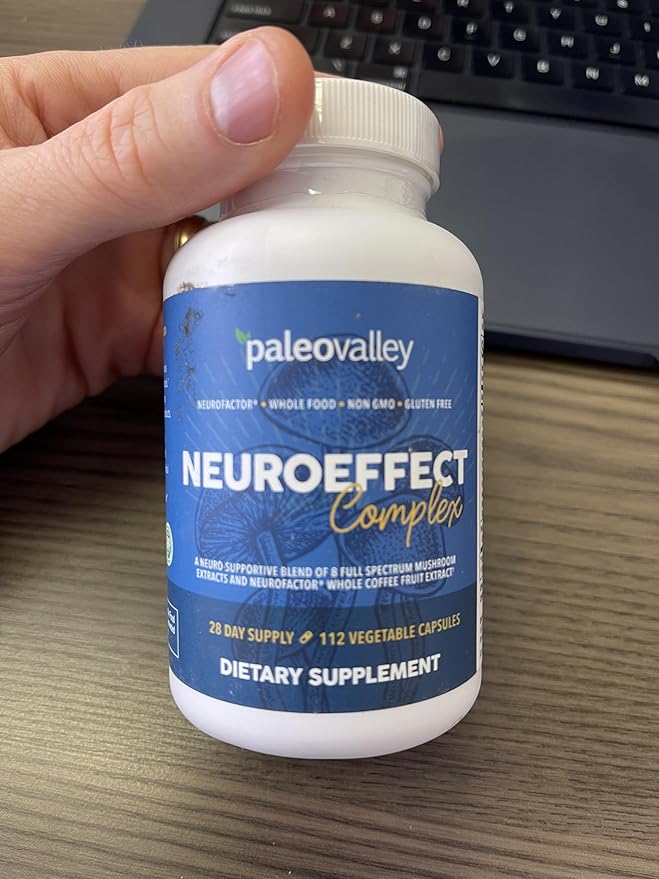 Paleovalley NeuroEffect - Neuro Mushroom Coffee Nutritional Supplement for Focus, Memory, and Energy Support - 28-Day Supply - 8 Full Spectrum Mushroom and Whole Coffee Fruit Extracts