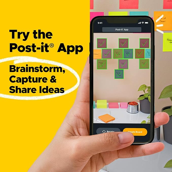 Post-it Super Sticky Notes, 3 x 3 in | Energy Boost Collection | For Organization | 24 Pads, Pack of 8