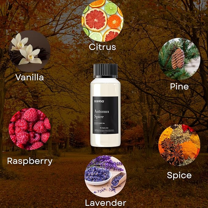 Autumn Spice Essential Oil Blend – 120ml Fall Diffuser Oil with Pumpkin Spice Notes | Home, Halloween & Thanksgiving Décor | Aromatherapy, Candle & Soap Making