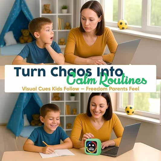 Digital Visual Timer for Kids - Rechargeable 99 Min Timer - Focus & Smoother Routines - Visual Timer for Classroom, ADHD Autism Toddler Support - Daily Use at Home, Therapy or School