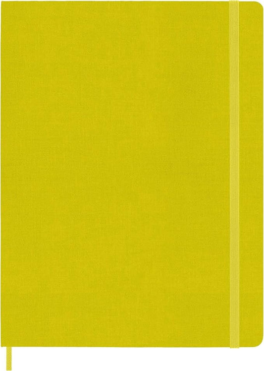Moleskine Classic Notebook, Hard Cover, XL (7.5" x 9.5") Ruled/Lined, Hay Yellow (Silk), 192 Pages