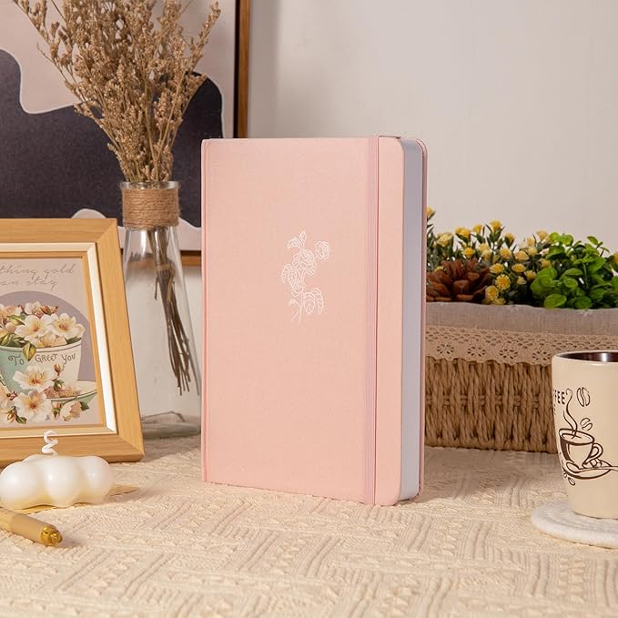 Bullet Dotted Journal, No Bleed Thick 160gsm Dotted Journal, A5 Dot Notebook, 5.8 X 8.2 IN, Hardcover Notebooks for Personal Organizers