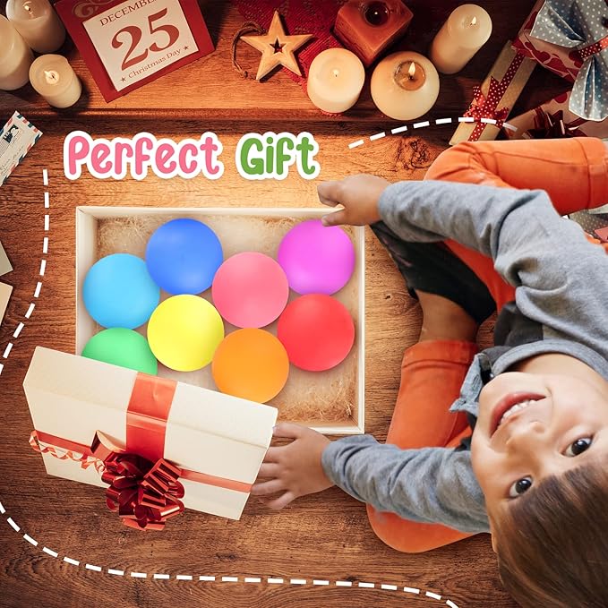 Slow Risng Stress Balls 8 Pack, Stretchy Fidget Toys for Anxiety Relief, Pull Stretch Squishy Toys for Kids Teens Adults, Fidgets for Classroom Prize, Sensory Hand Exercise Tool