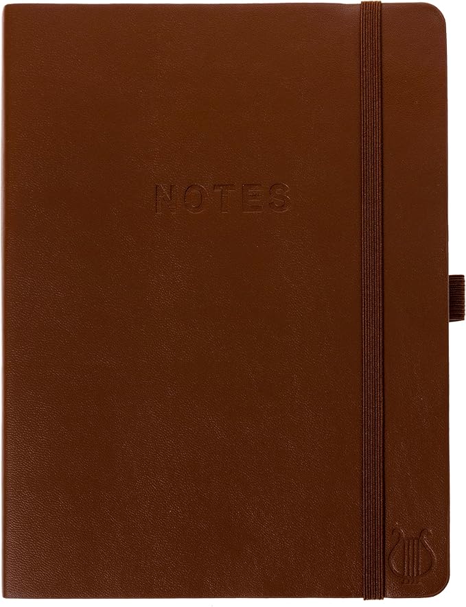 Graphique Apollo Vegan Leather Journal | Hardcover Notebook | 192 Lined Pages | Inner Pocket, Pen Loop, Elastic Closure | Work, Diary, Notes | 6” x 8”