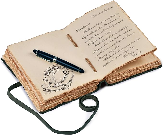 LEATHER VILLAGE Leather Bound Floral Embossed Journal for Women Men - 200 Pages, 6”X4”(A6), Turquoise - Book of Shadows, Vintage Blank Paper Travel Diary, Notebook for Writing, Drawing, Sketchbook