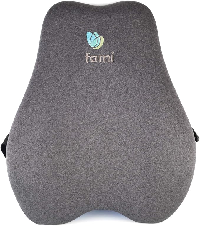 FOMI Extra High Back Lumbar Support Pillow | Thick Thoracic Foam Pad for Car, Home, Office, Gaming Chair, Wheelchair, Recliner | Sciatica, Tailbone Pain Relief | Upper Lower Backrest, Posture Aid