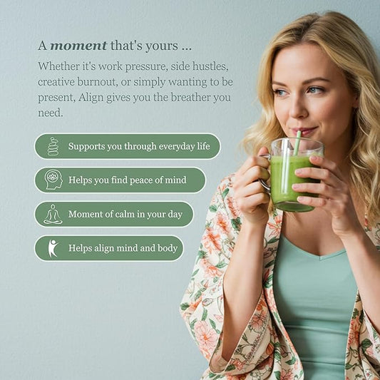 Align Matcha - Ceremonial Matcha Organic 50g, 42 Servings - Japanese Matcha Powder for Enhanced Focus and Energy - Smooth, Rich Flavor with Vibrant Green Color - Ideal for Daily Use and Smoothies