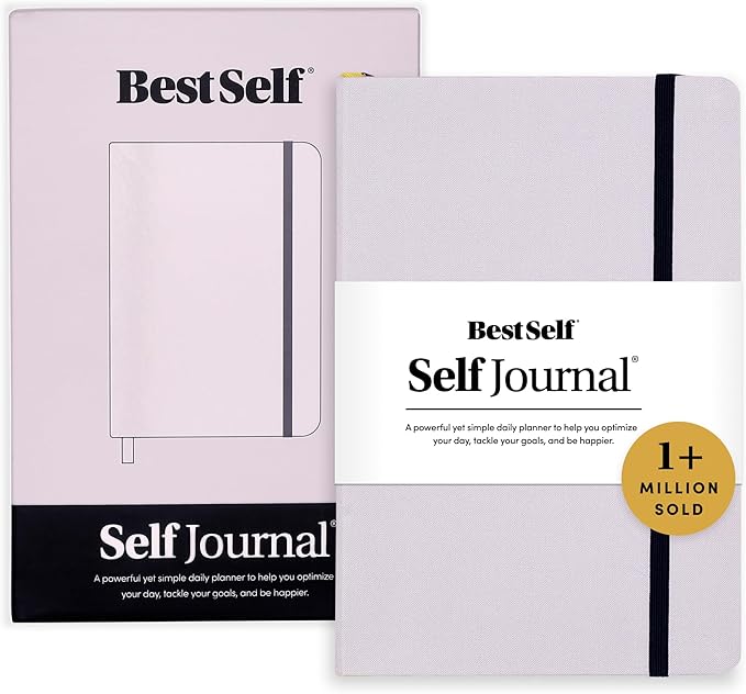 BestSelf 13-Week Self Journal & Goal Planner – Undated Daily ADHD-Friendly Journal for Men & Women | Productivity, Gratitude, Reflection & Habit Tracker | 2025 Life Organizer with Prompts, Grey Mist