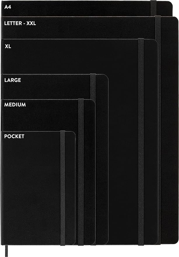 Moleskine Cahier Journal, Soft Cover, Large (5" x 8.25") Ruled/Lined, Black, 80 Pages (Set of 3)