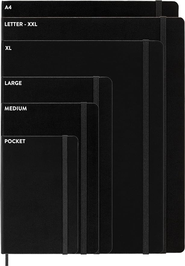 Moleskine Cahier Journal, Soft Cover, Large (5" x 8.25") Ruled/Lined, Black, 80 Pages (Set of 3)