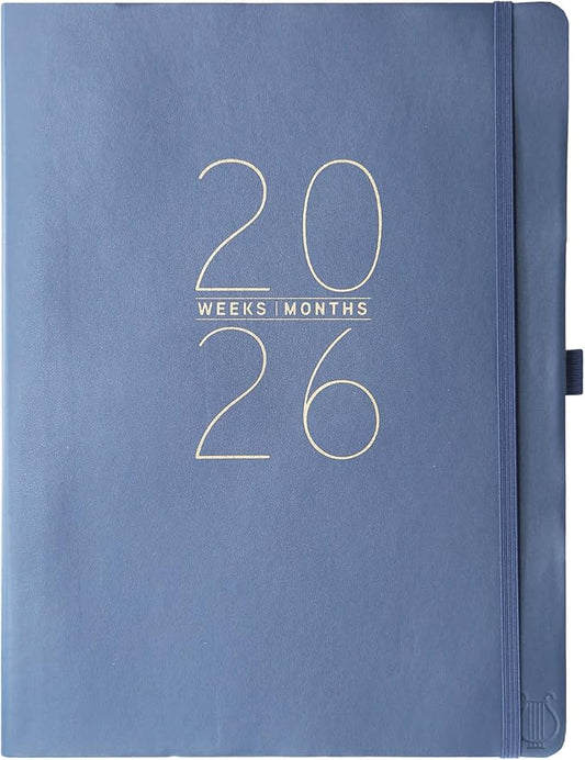 Graphique 2026 Apollo Business Planner | 18 Month Organizer, July 2025 - Dec. 2026 | Weekly & Monthly Spreads | To-Do List & Note Pages | Pen Loop | Vegan Leather | Blue | 8” x 10”