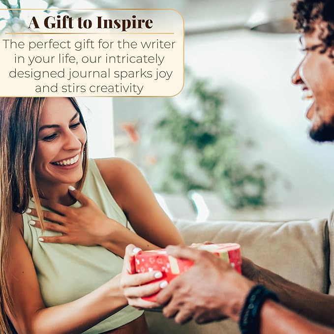 Vintage Leather Journal with Lush Vintage Deckle Paper (5x7 in, Blank) - Spell Book of Shadows - Grimoire Journal - Fantasy Medieval Gifts - Sketchbook - Antique Scrapbook