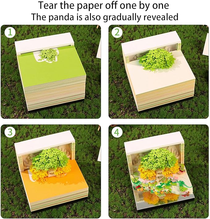 3D Timepiece Calendar 2026 Paper Art Memo Pad with LED Light – Tear-Away Desk Calendar for Record, Planner & Habit Tracker, Bookmark, Gift & Decorative Office Decor