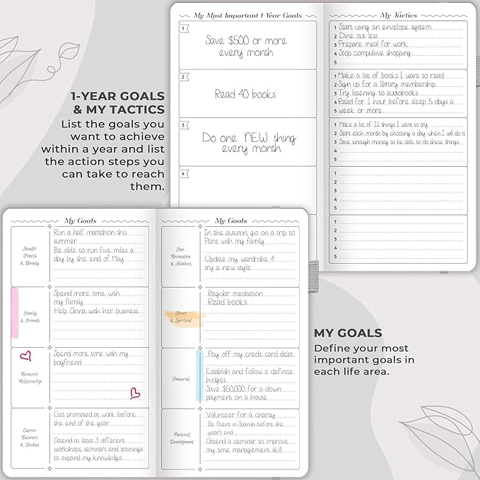 GoGirl Planner and Organizer for Women – Pocket Weekly Planner, Goals Journal & Agenda for Time Management & Productivity. Undated (Gray)