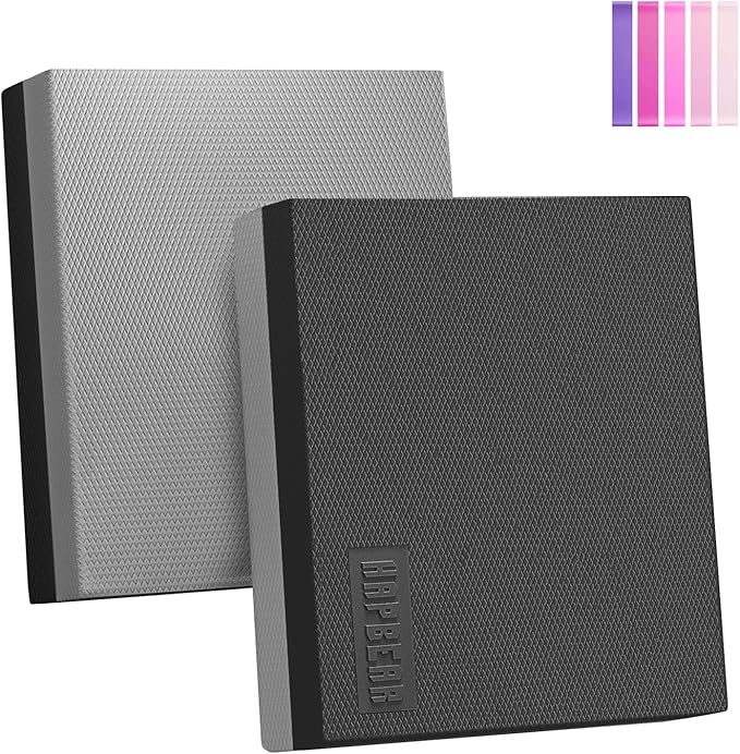 HAPBEAR Exercise Balance Pad - 15"x12" Non-Slip Textured Bottom Stability Training Mat - 2.25" Thick Soft Cushioned Foam for Physical Therapy, Core Training & Home Workouts