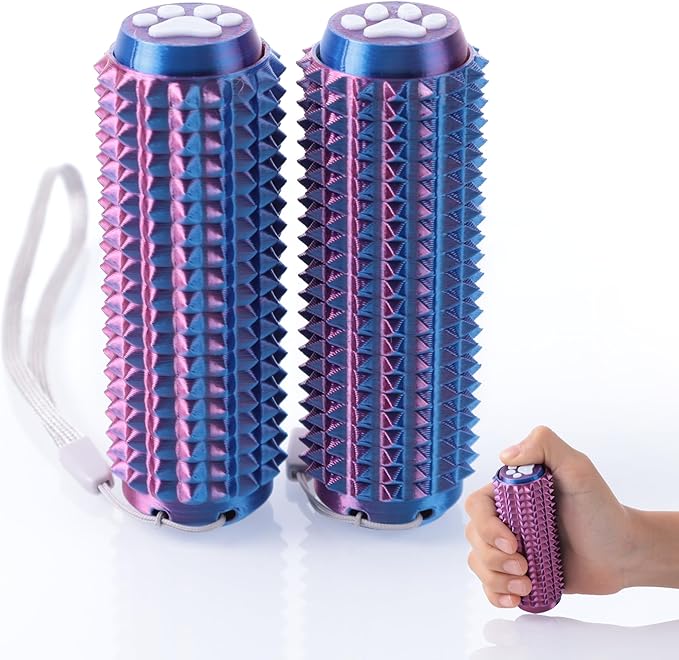 2PCS Little Ouchies Fidget with Cat Dog Paw Button, Sensory Pain Stim Fidget Toys for Adults & Teens, Anxiety and Stress Relief Items, Spiky Grippy Stim Tool, Portable ADHD Autism Fidget Clicker