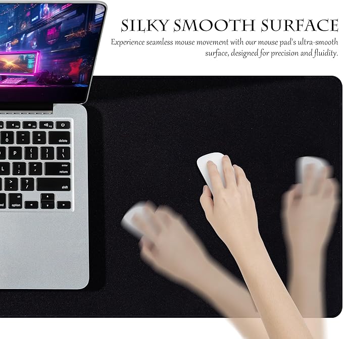 ALOANES Waterproof Mouse Pad with Durable Stitched Edge, XXXL Gaming Keyboard Pad, Non-Slip Rubber Base, Extended Desk pad for Gamer, Office & Home, Right Skeleton Mousepad 35.4''x 15.7''x 0.12''