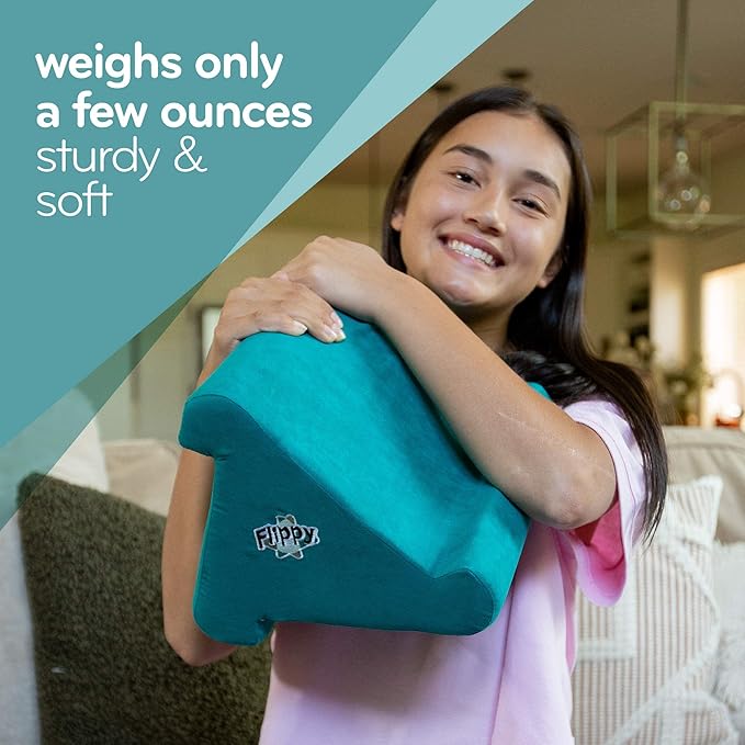 Flippy Tablet Pillow Stand and Holder for Lap, Desk and Bed, Multi-Angle with Storage, Compatible with Kindle, Fire, Samsung Galaxy (Smokey)