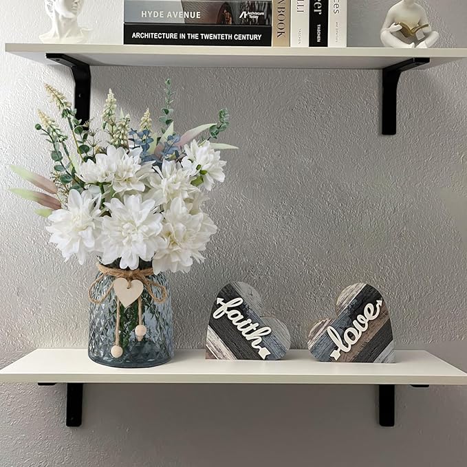 Leftover Fake Flowers in Vase,White Artificial Flowers Centerpieces for Tables,Fake Plant and Faux Flowers for Vase,Silk Flower Arrangements for Home Decor Living Room,Coffee Table Decor