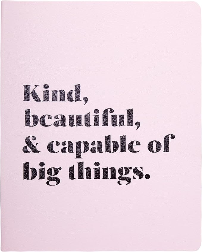 Eccolo Large Lined Journal Notebook, Flexible Cover, Writing Journal, 256 Ruled White Pages, Ribbon Bookmark, Lay Flat, Desk Size for Work or School, Beautiful & Capable (Pink, 8x10 inches)