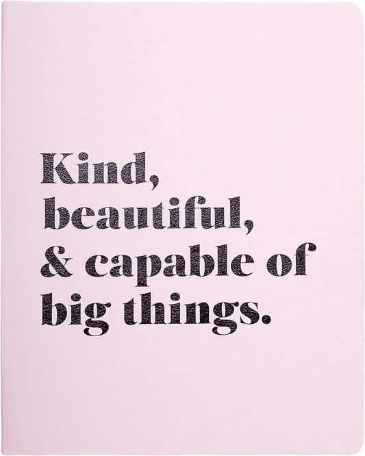 Eccolo Large Lined Journal Notebook, Flexible Cover, Writing Journal, 256 Ruled White Pages, Ribbon Bookmark, Lay Flat, Desk Size for Work or School, Beautiful & Capable (Pink, 8x10 inches)