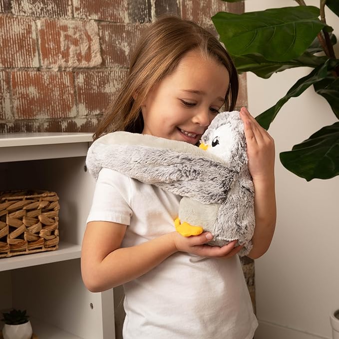 Hugarounds Pax The Penguin 2.5 lb Microwaveable & Freezable Weighted Plush Neck & Shoulder Wrap | Soothing, Comforting Hugs for Self-Care & Relaxation | Unscented for Ages 2+