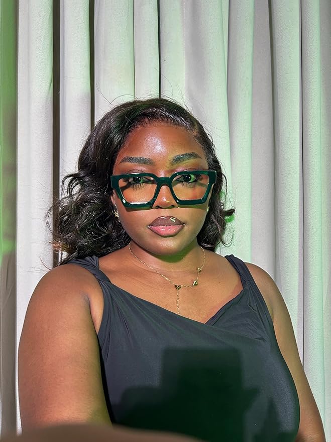 VISOONE 2 Pack Blue Light Blocking Glasses Rectangle Frame and Chic Preppy Look for Women Men RIVER