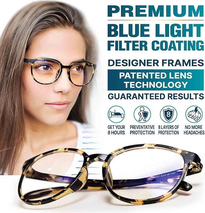 Prospek Blue Light Reading Glasses For Women, ARTIST (+1.75 Diopters) - High Optical Quality Clear Lenses