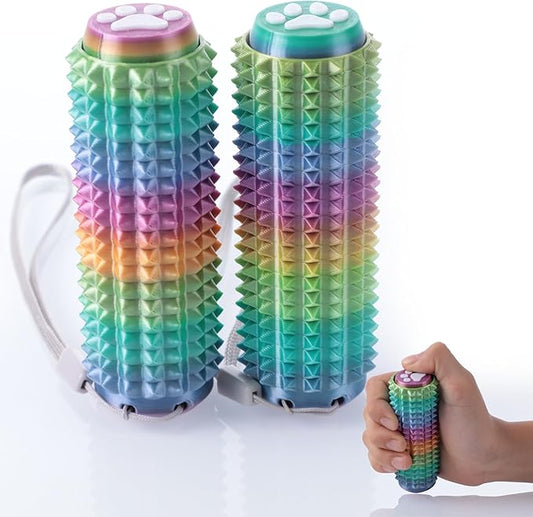 2PCS Little Ouchies Fidget with Cat Dog Paw Button, Sensory Pain Stim Fidget Toys for Adults & Teens, Anxiety and Stress Relief Items, Spiky Grippy Stim Tool, Portable ADHD Autism Fidget Clicker