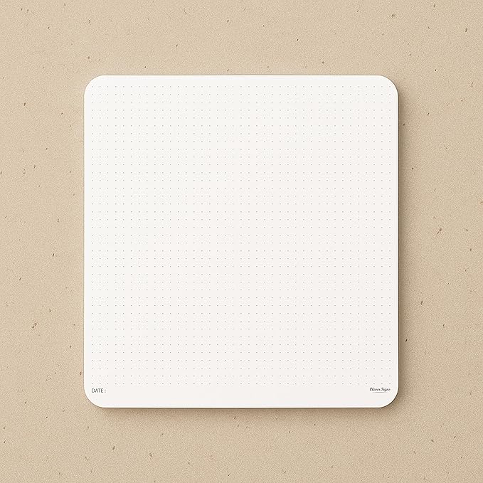 CLEVER SIGNS Mouse Pad Notepad for Professionals – 8.3" x 8.3" (210mm x 210mm), 50 Sheets – Premium Dotted Memo Desk Pad with Cardboard Back Support – Perfect for Note-taking, Planning, Sketching & Journaling