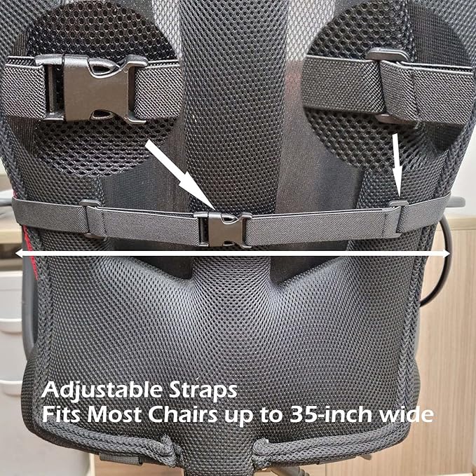 Inflatable Lumbar Support Pillow for Office Chair and Car Seat, Back Support Cushion with Air Pump for Reducing Lower Back Pain