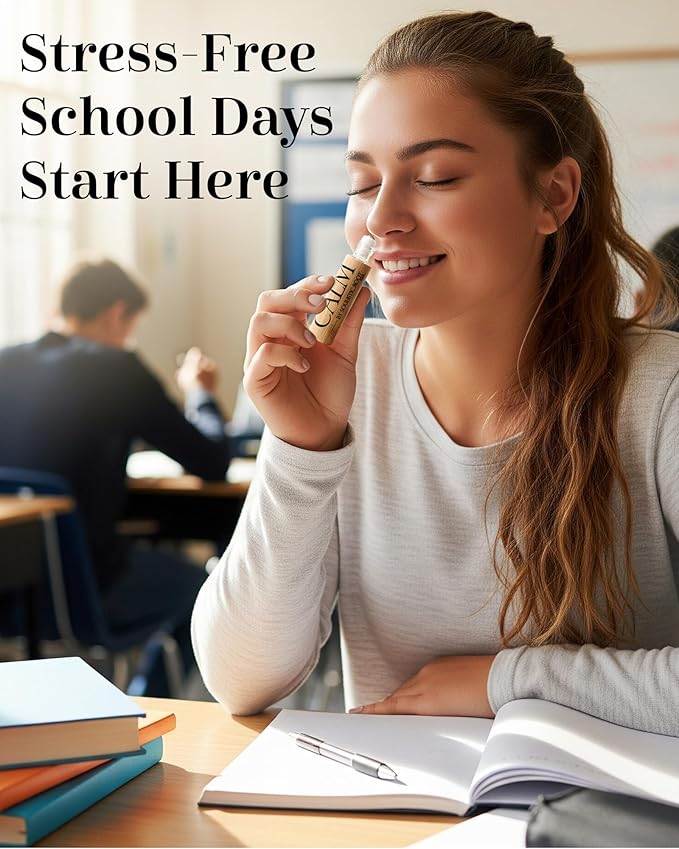 Calm Essential Oil Roller, Calm Essential Oil Roll On Blend, 10ml Glass Roller- Stress Relief, Essential Oil Blends, Aromatherapy Self Care Products for Women