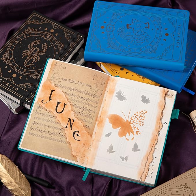 TIEFOSSI Constellations Dotted Journal Notebook-A5 Writing journals with 100gsm 400pages Paper, Hardcover Bullet Organizers Notebook for Women, Men, Teens (Capricorn)