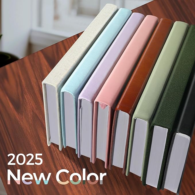 SUNEE 2026 Weekly & Monthly Hardcover Planner 5.5" x 8.3" - 12 Month (January 2026 - December 2026), Small Hardcover Planner, Pocket, Notes, 100 GSM Paper, Brown