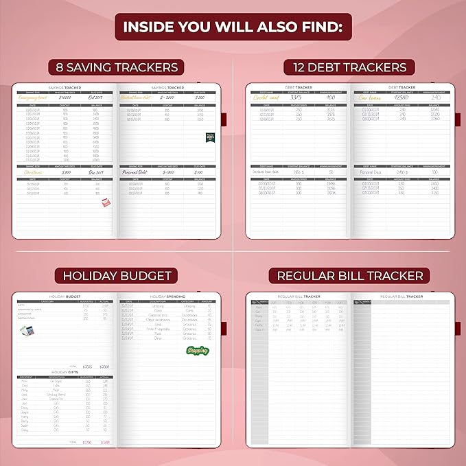 Clever Fox Budget Planner - Expense Tracker Notebook. Monthly Budgeting Organizer, Finance Logbook & Accounts Book, Bill Tracker, A5 (Wine Red)