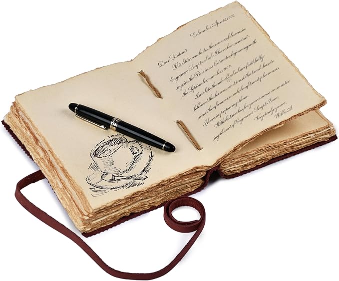 LEATHER VILLAGE Leather Bound Floral Embossed Journal for Women Men - 200 Pages, 8”X6”(A5), Fuchsia - Book of Shadows, Vintage Blank Paper Travel Diary, Notebook for Writing, Drawing, Sketchbook