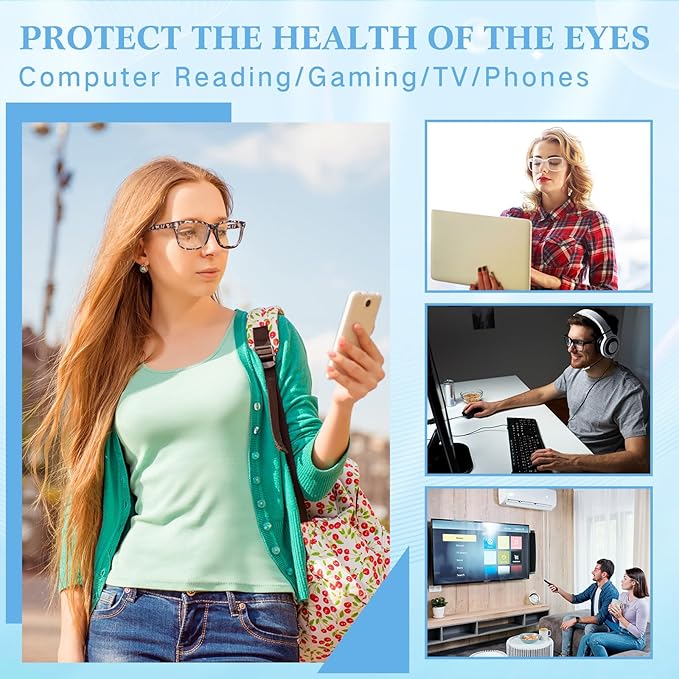 Jerify 18 Pack Blue Light Glasses for Women Men, Bluelight Blocking Glasses for Computer Reading Phone Screen Gaming TV