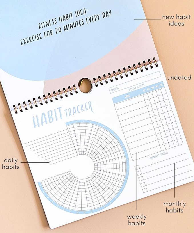 Lamare Habit Tracker Calendar – Premium Daily Habit Tracker Journal and Goal Board, Workout Motivation & Productivity Tool