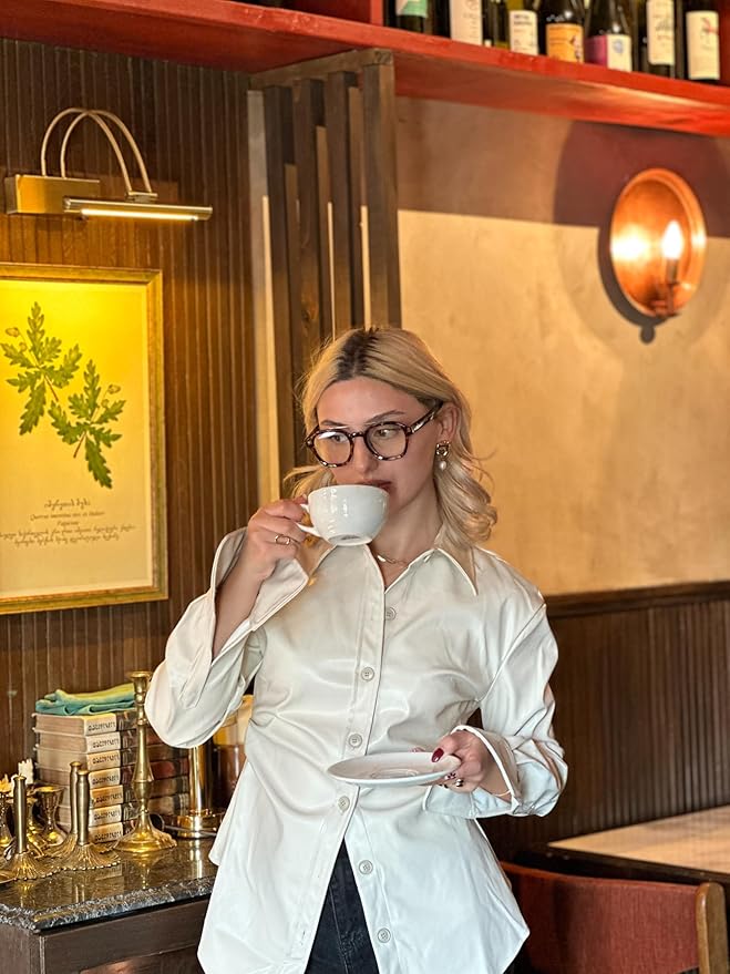 VISOONE Retro Round Anti Eyestrain Metal Medium Eyewear Blue Light Blocking Glasses for Computer Gaming Women Man SANFORD