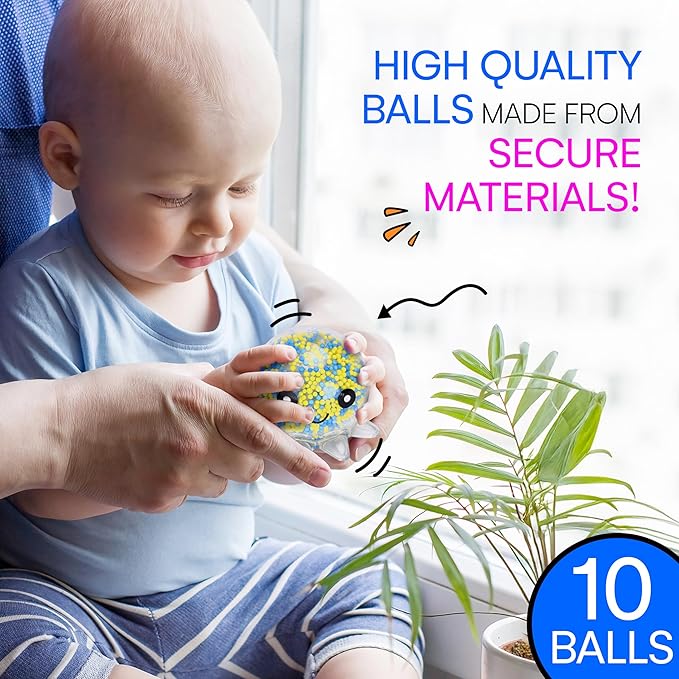 Neliblu Squishy Octopus Balls - Jumbo Mochi Squishy Toys - Easter Basket Stuffers for Teens - Glow-in-The-Dark - Stress Balls for Kids and Adults - 2.3x1.8x1.7 inches (Multicolor) Set of 10