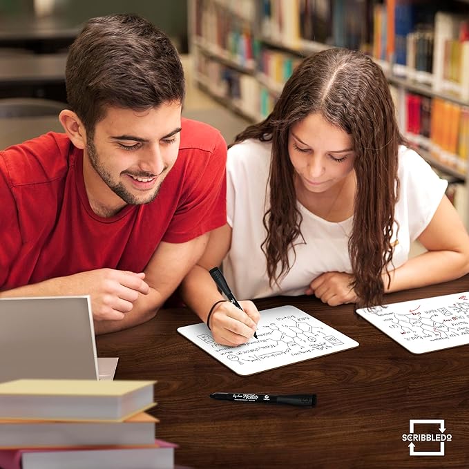 Scribbledo Small White Board Dry Erase Mini Whiteboard 5x7 Inch Small Dry Erase Board Board Dry Erase Lapboards Handheld Personal White Boards for Students Small Whiteboard Office Kitchen