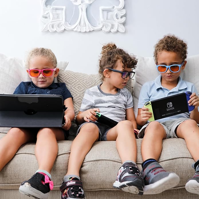 DefenderShield Kids Blue Light Blocking Glasses for Computer, Mobile, Video Games, Gaming