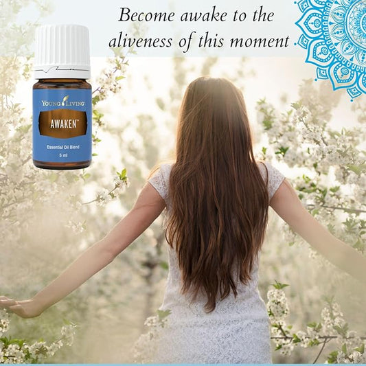 Young Living - Awaken Essential Oil Blend 5 ml | Aromatherapy for Inner Self-Awareness | Promotes Emotional Wellness & Spiritual Awakening | Uplifting, Energizing Aroma