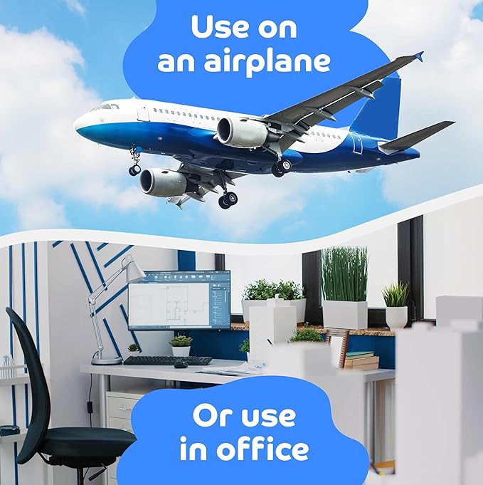 Portable Airplane Foot Hammock for Plane Travel with Memory Foam & Hardboard for No Feet or Leg Clashing - Long Flight Air Travel Essentials to Relax Feet Rest Flying Overseas by Beswalt (Black)