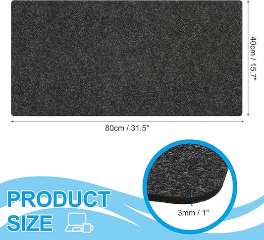 PATIKIL 31.5" x 15.7" Large Felt Desk Pad Protector, Upgrade Non-Slip Desk Mat Full Table Mouse Pad Keyboard Mats for Laptop Computer Writing Desk Table Gaming Home, Dark Gray