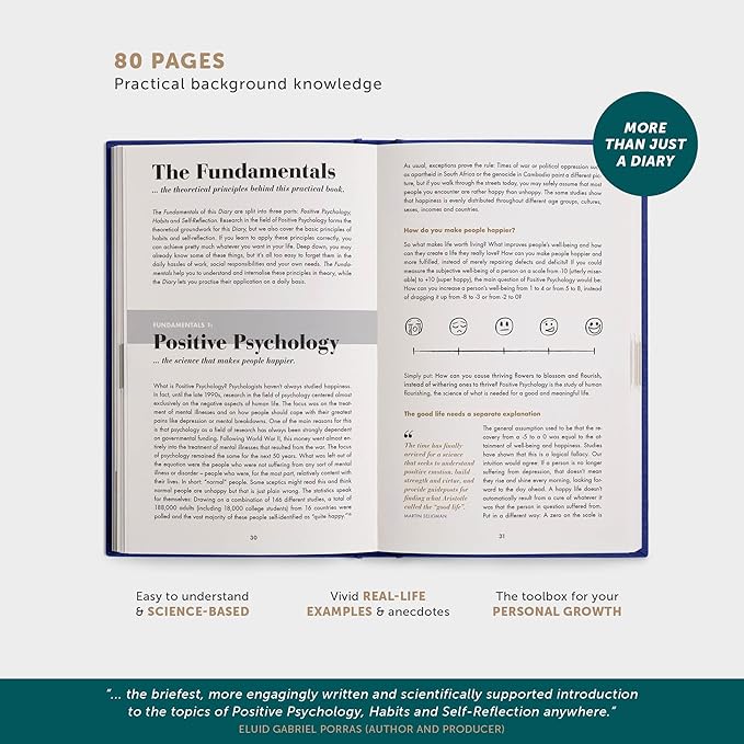 6-Minute Diary – 3-Million-User Gratitude Journal for Women & Men with Prompts – Guided Self Care Book Based on Positive Psychology – Daily Manifestation
