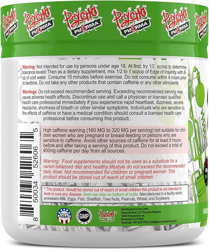 Psycho Pharma. Infinite Brain Nootropic Game Changer. Compete Win (Mozart's Passion Mango, 30 Serving)