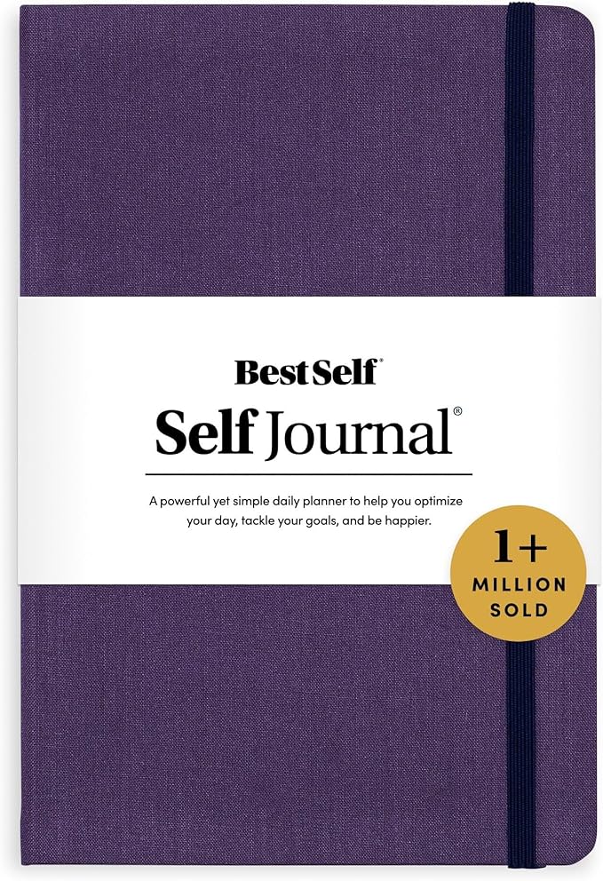 BestSelf 13-Week Self Journal & Goal Planner – Undated Daily ADHD-Friendly Journal for Men & Women | Productivity, Gratitude, Reflection & Habit Tracker | 2025 Life Organizer with Prompts, Distance Navy