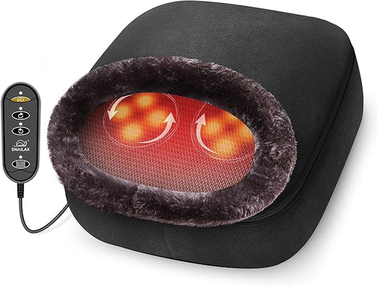 Snailax Foot Massager with Heat, 2-in-1 Shiatsu Gentle Foot Massager Machine with Soothing Heating, Foot Warmer Under Desk, Gifts for Women,Men